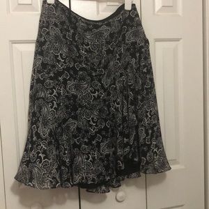 Black Whitehead paisley Flowing skirt!